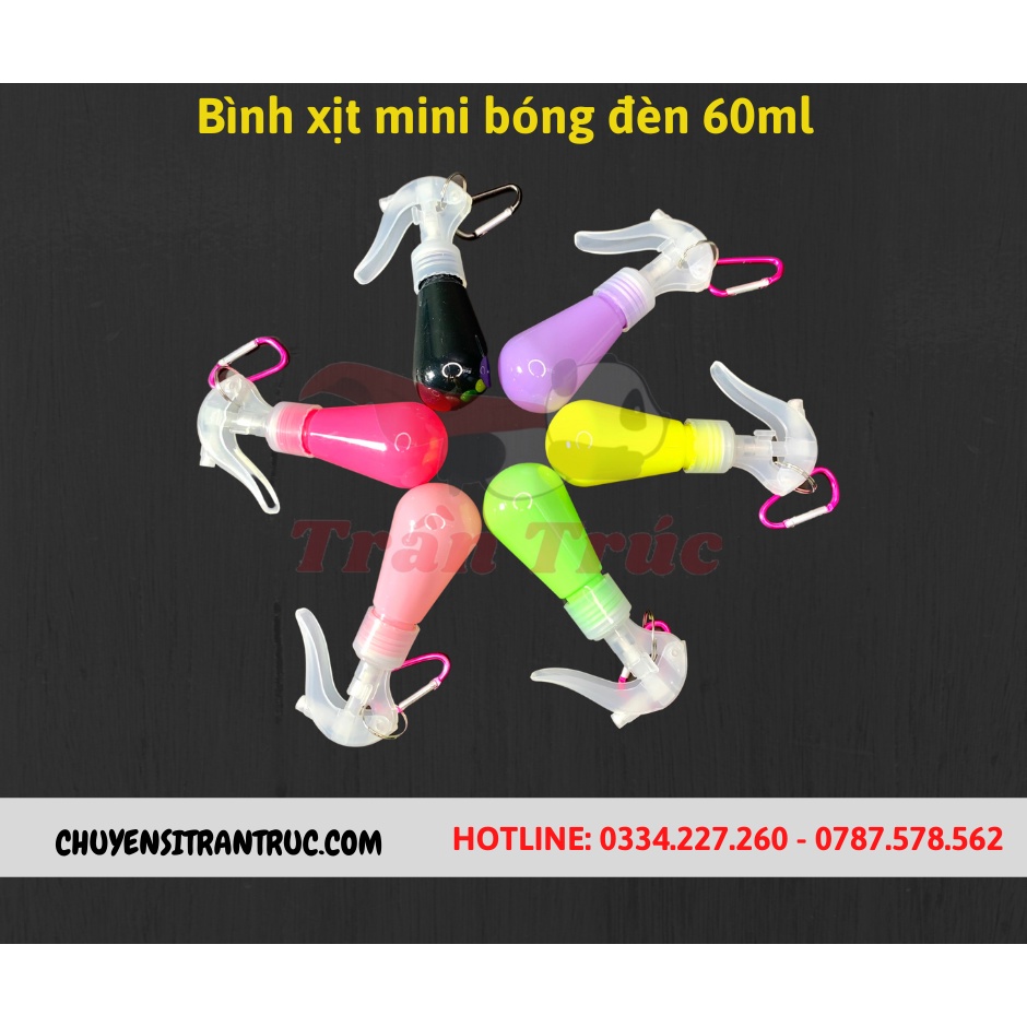 [HÀNG SẴN-8 MÀU] Chai xịt khuẩn mini móc khoá 60ml đựơc chọn màu