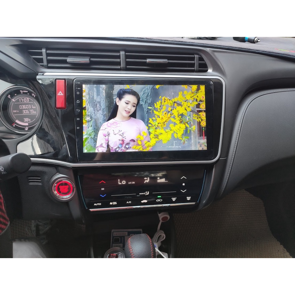 Mặt dưỡng kèm dây nguồn zin lắp màn hình android cho xe HONDA CITY 2014-2018