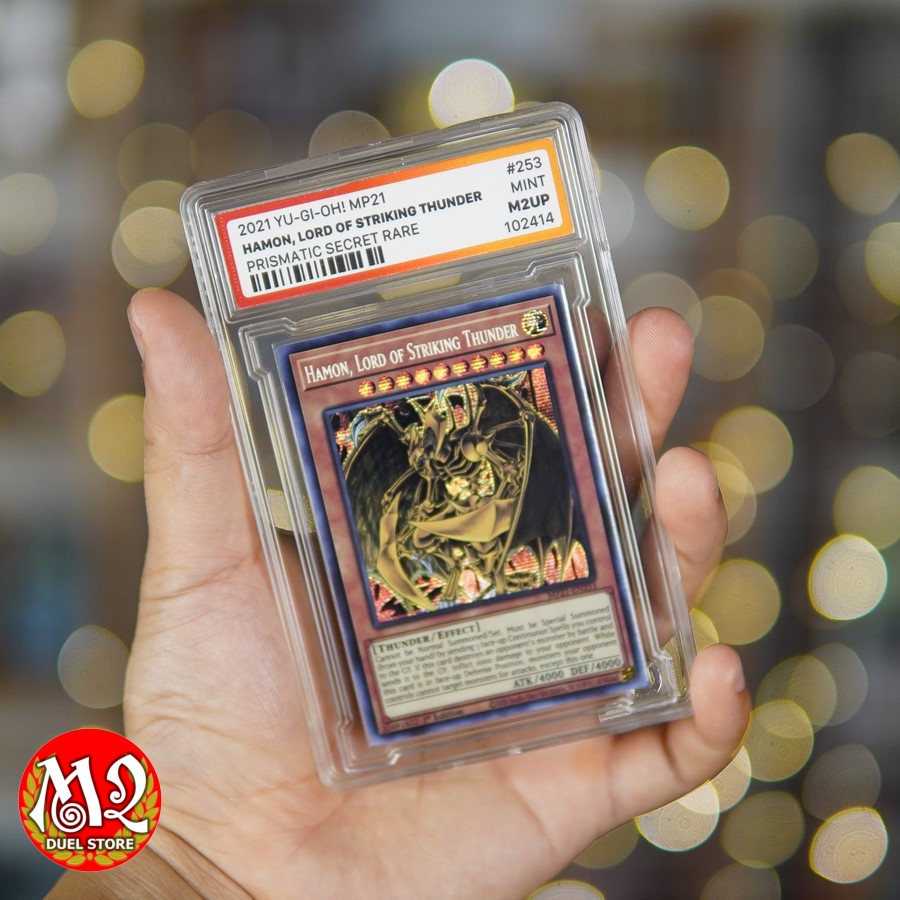 Lá thẻ bài Yugioh MP21-EN253 Hamon, Lord of Striking Thunder - Prismatic Secret Rare - Bảo quản theo tiêu chuẩn M2UP
