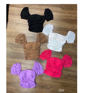 Áo croptop tay phồng