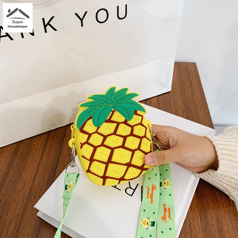 Túi đeo chéo mini hình quả bơ dễ thương cho bé gái