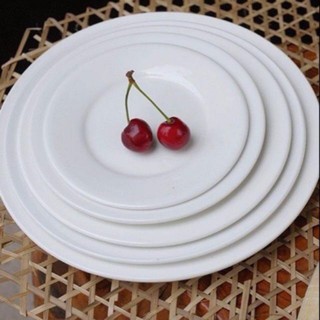 1 cặp (2 cái) dĩa sứ trắng CK ( cạn hoặc sâu lòng)