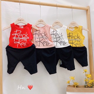 Set Rock quần bom cho bé gái