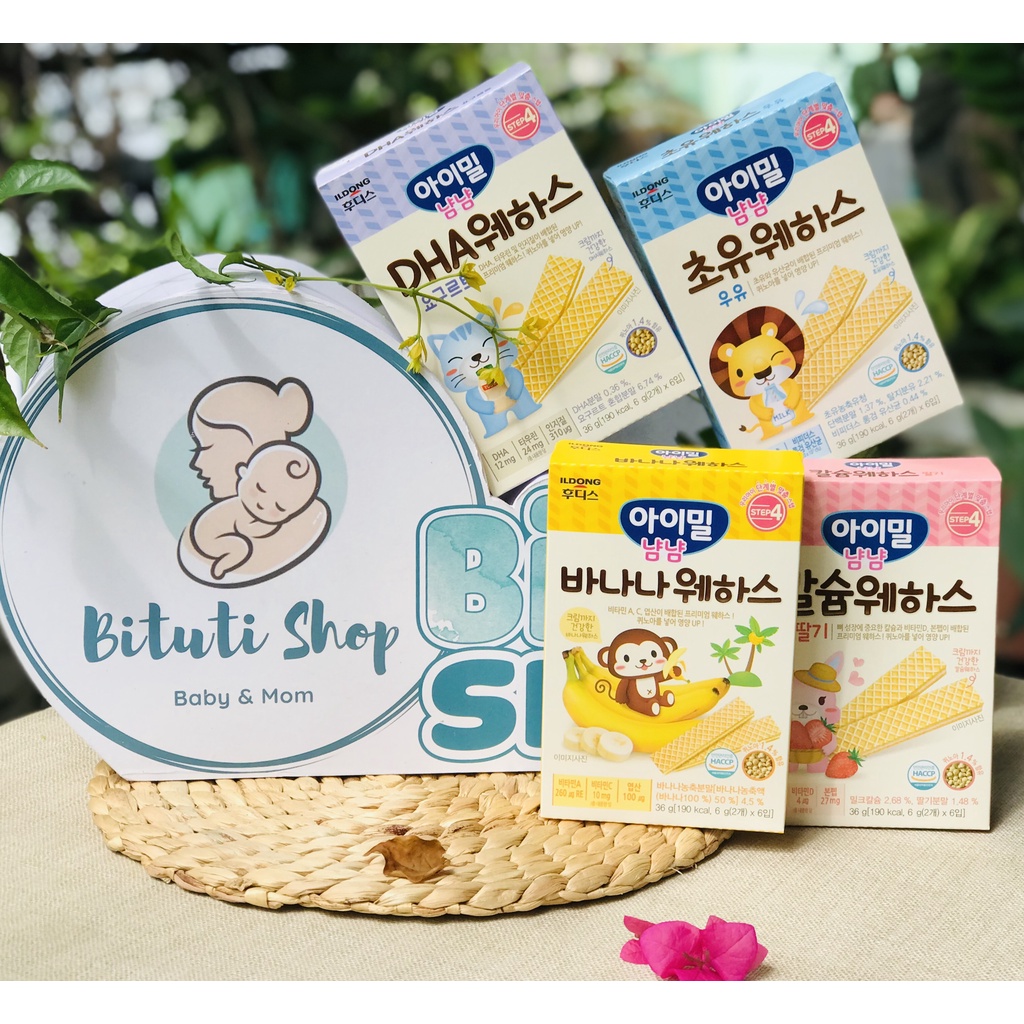 Bánh xốp ăn dặm nhân kem Ildong Hàn Quốc cho bé từ 9tháng