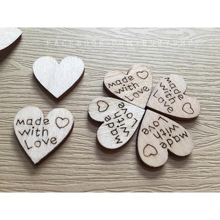 trái tim gỗ [trang trí scrapbook, thiệp, sổ tay]