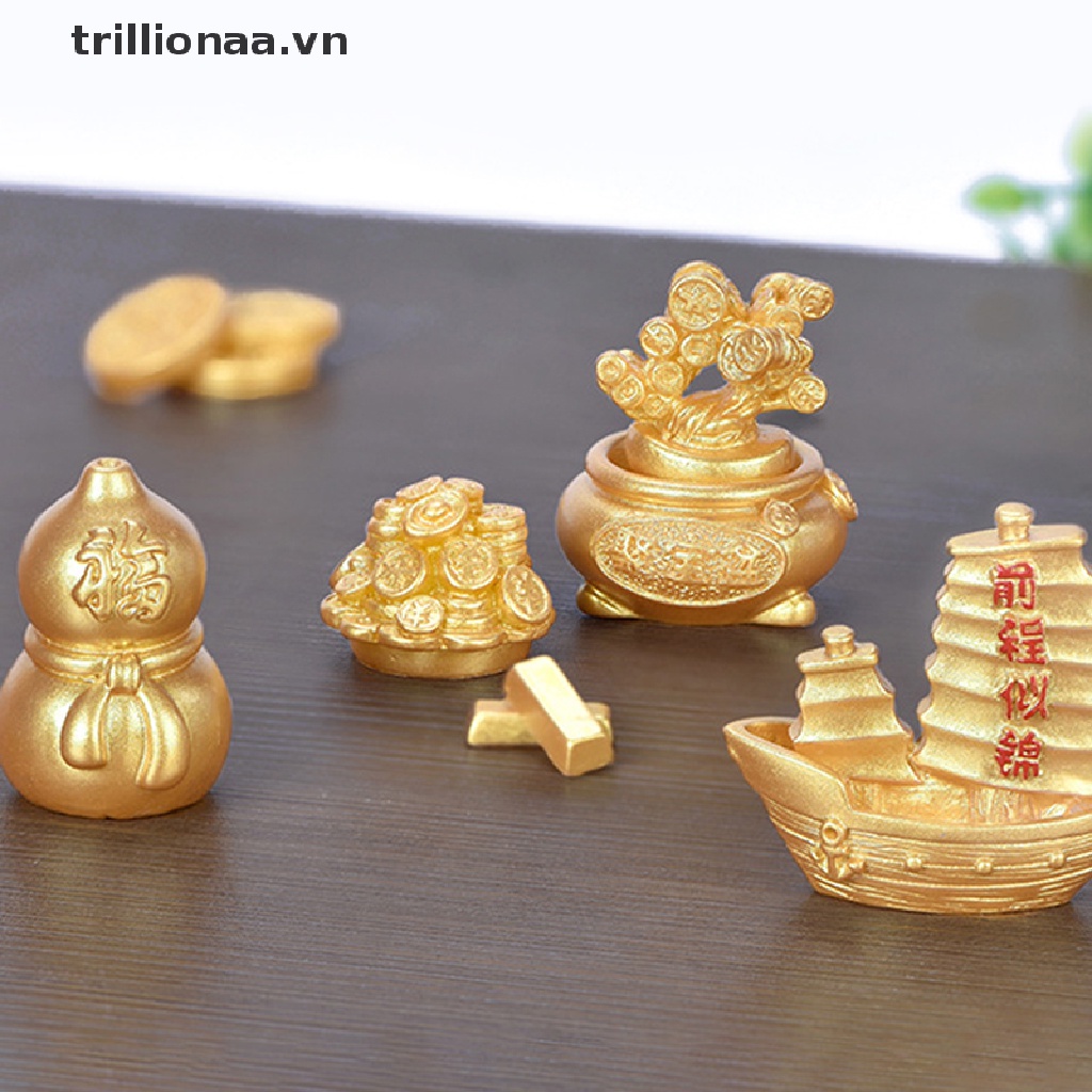 Phụ Kiện Resin Màu Vàng Hình Hồ Lô Năm Mới DIY