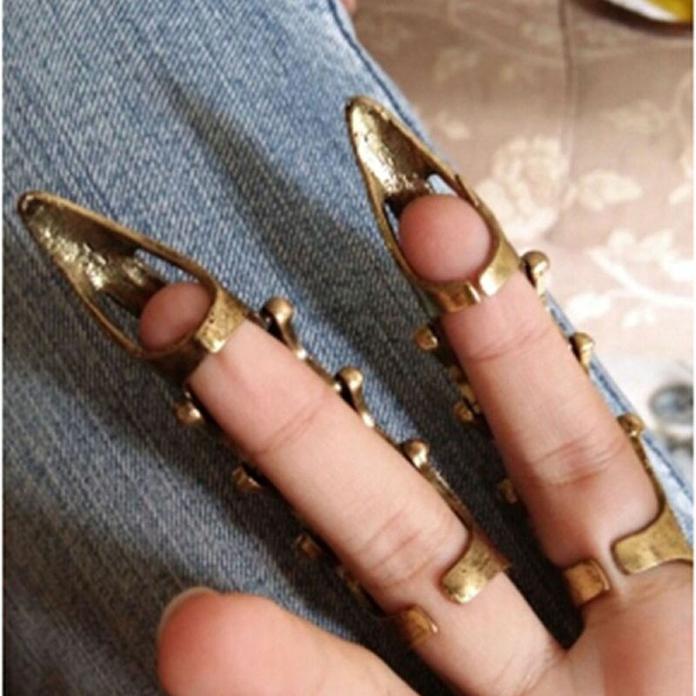 💍HS💄 New Metal Claw Rings Women Men Knuckle Full Finger Rock Fashion Jewelry Unisex Punk/Multicolor