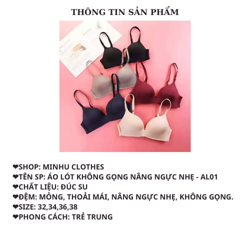 Áo lót nữ không gọng nâng ngực nhẹ, áo ngực nữ mềm mại thoáng mát tôn vòng 1 gợi cảm quyến rũ - AL01 | BigBuy360 - bigbuy360.vn