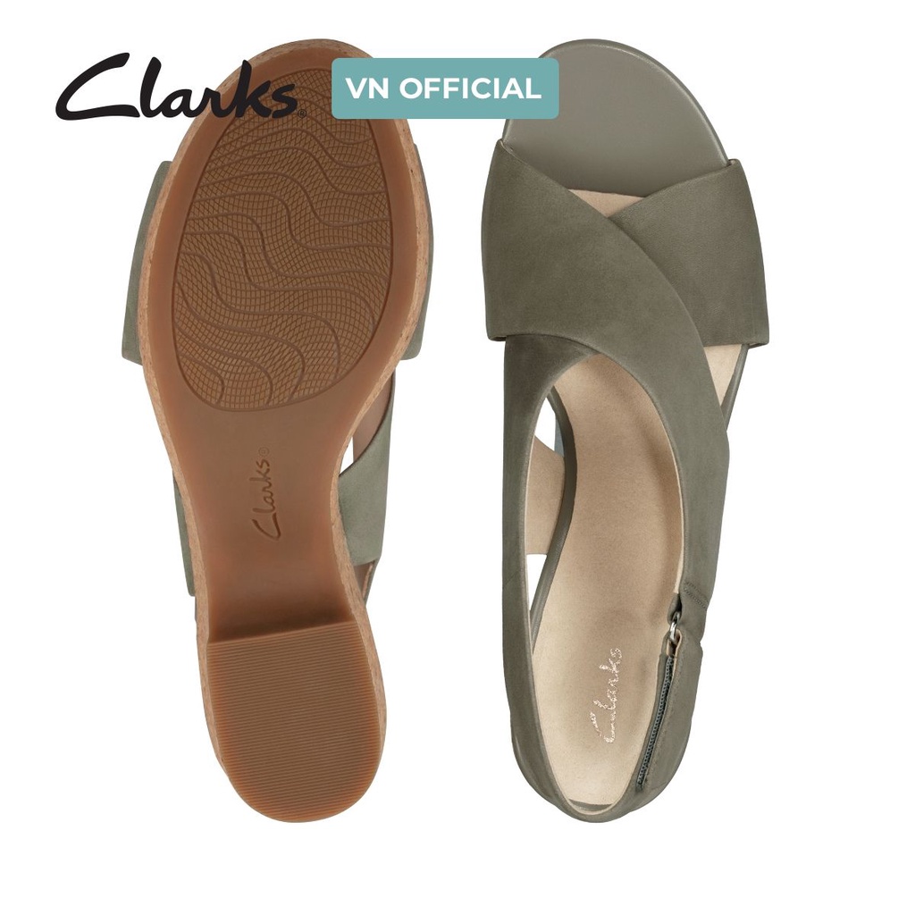 Sandal Đế Xuồng Da Nữ Clarks Maritsa Lara màu Xanh Nubuck