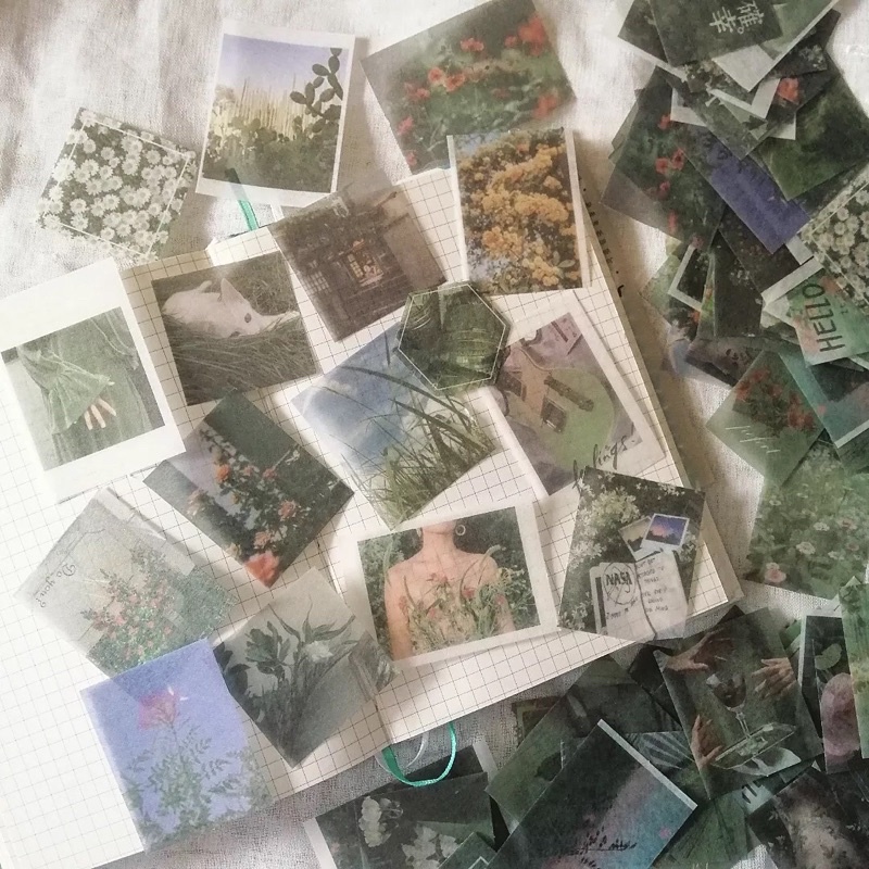 Set 20 sticker phong cách sống và aesthetic life style nhiều tông màu dùng trang trí bullet journal - ginandtonic