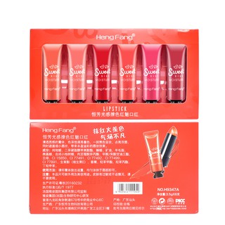Set 6 son môi HengFang H9347A dưỡng ẩm lâu trôi