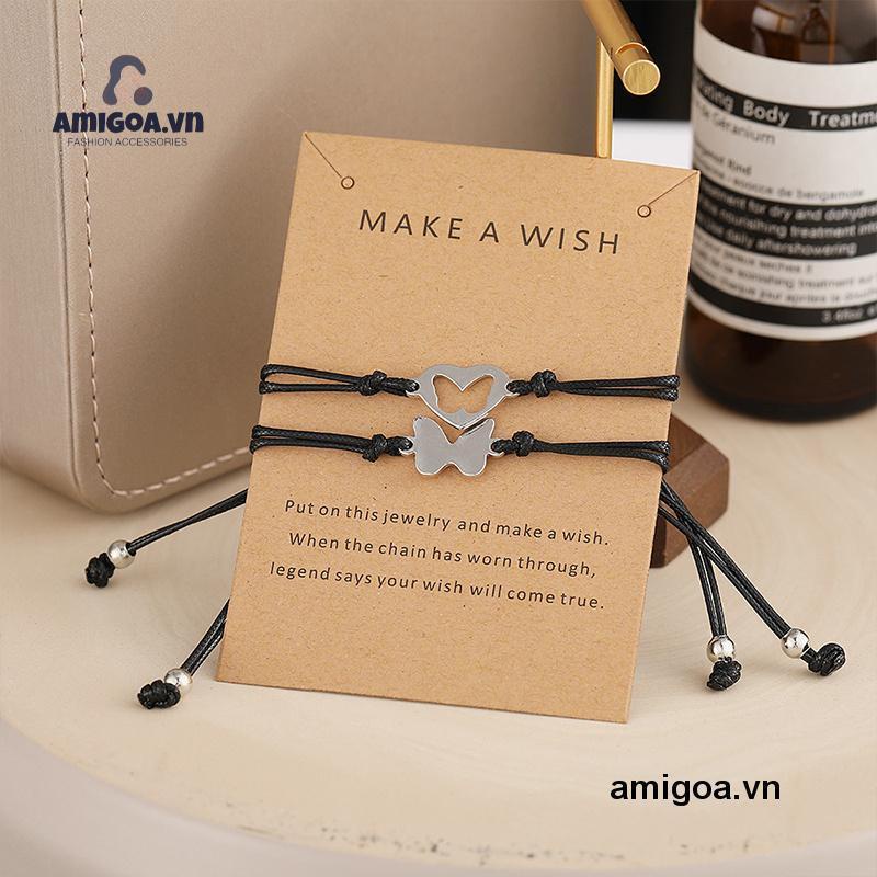 ✨✨Set 2 Vòng cổ / Vòng Tay / Vòng cổ Mặt Hình Bướm / Trái Tim Bằng Thép Không Gỉ Thời Trang Cho Cặp Đôi