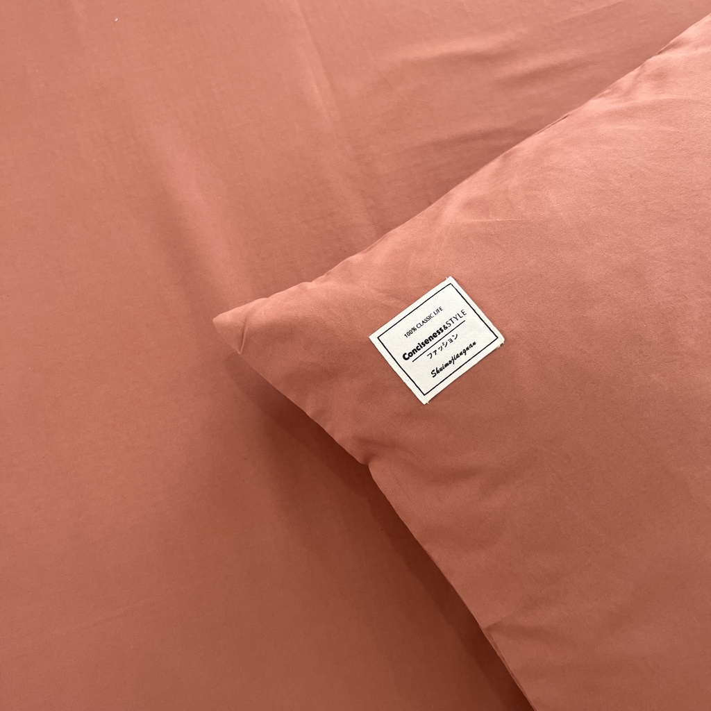 Bộ ga giường Cotton Tici 3 món bọc chun một màu trơn phong cách Hàn Quốc với đủ mọi size nệm