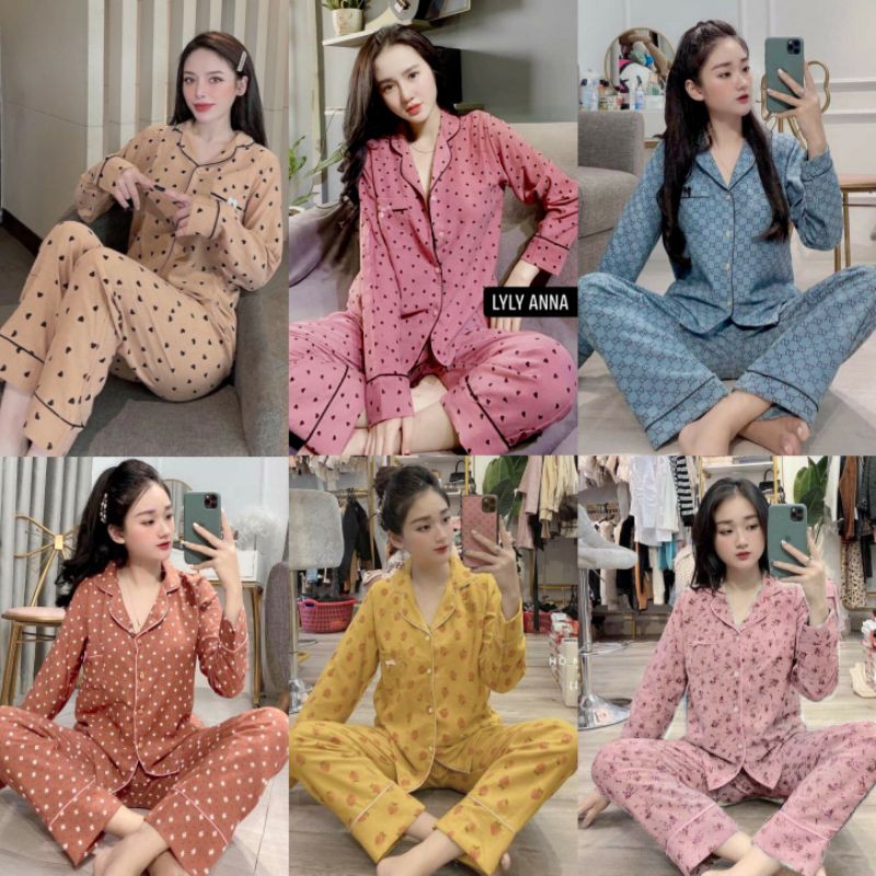 Bộ Pijama Nhung tăm tay dài mềm mại siêu xinh [ ẢNH + VIDEO THẬT]