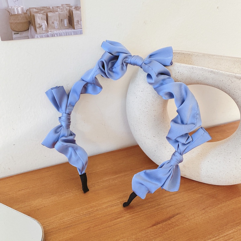 Băng đô đính nơ phối hạt ngọc trai đơn giản thời trang 2021 cho nữ