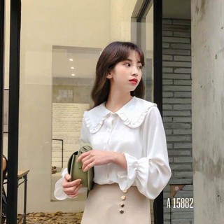 áo sơ mi nữ cổ bèo kiểu hót