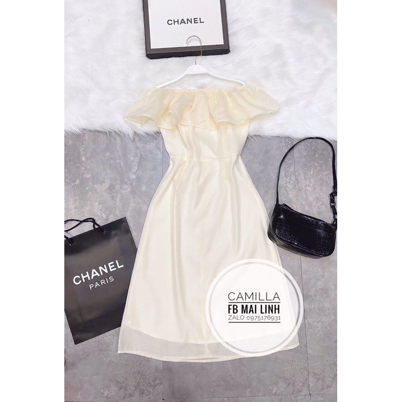 ⚡️TRỄ VAI⚡️Đẫm trễ vai 2 lớp màu kem | BigBuy360 - bigbuy360.vn