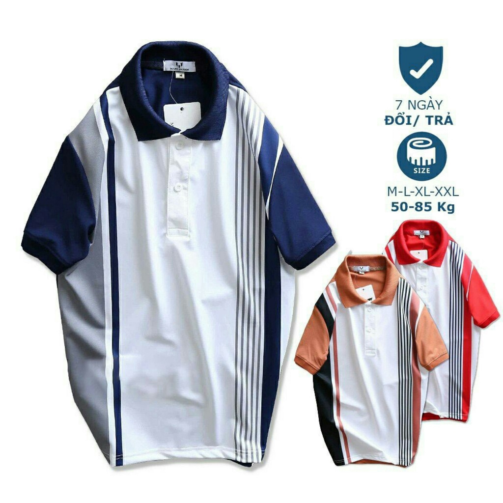 Áo Thun Nam, Áo Phông Nam Polo Có Cổ Tay Ngắn Basic Vải thun lạnh Cotton Cao Cấp