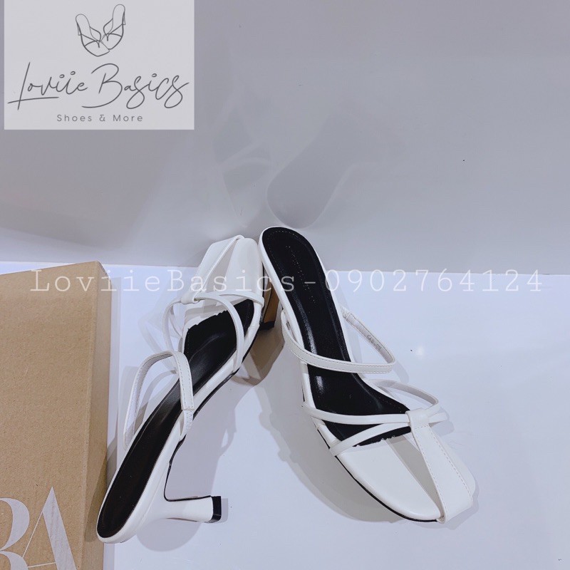 LOVIIE BASICS- DÉP CAO GÓT THỜI TRANG QUAI MẢNH - GUỐC NỮ DÉP CAO GÓT DÂY MẢNH -  DÉP GUỐC NỮ 9CM DÂY MẢNH D210410