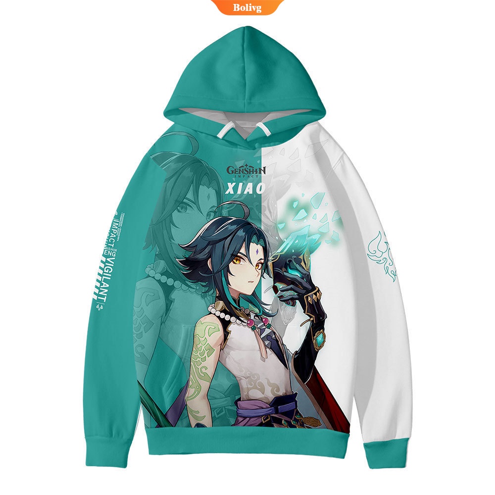 Áo khoác hoodie tay dài size lớn hóa trang Genshin Hutao làm quà tặng sinh nhật thường ngày