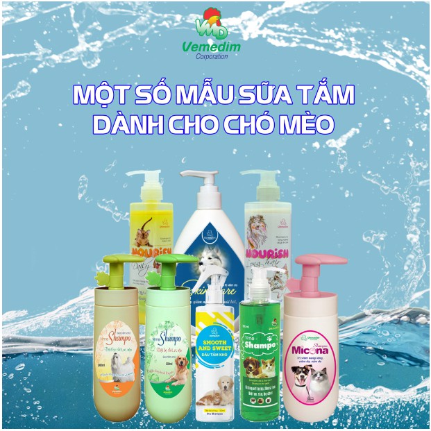 Vemedim WHITE TEETH Nước súc miệng đánh bay mảng bám, trắng răng, thơm mát dùng cho chó, mèo, chai 100ml