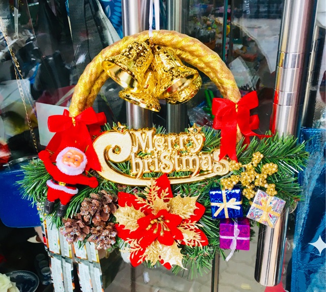 Vòng nguyệt quế trang trí Noel to vòng trang trí Noel 30cm