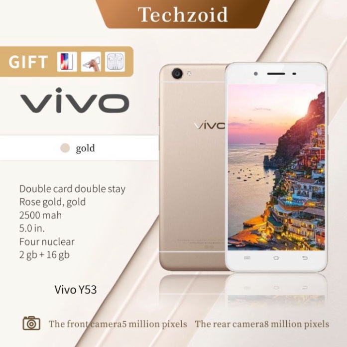 Điện Thoại Smartphone Vivo Y53 Ram 2/16G Mới Fullbox Chơi Game xem youtube MSP 021