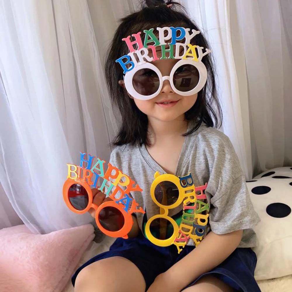 Mắt Kính Vui Nhộn In Chữ Happy Birthday Phong Cách Hàn Quốc Thời Trang Cho Bé Trai