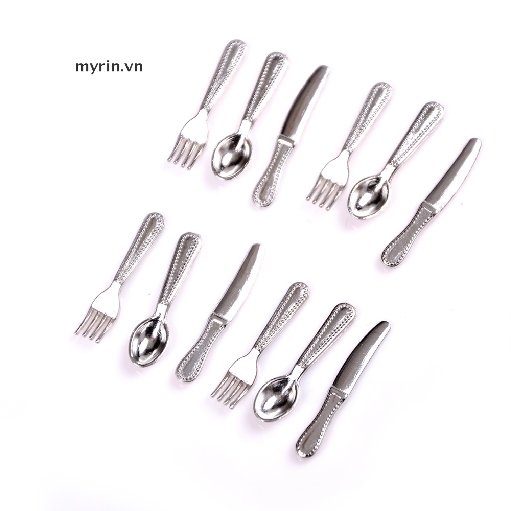 Set 12 Dao Và Nĩa Mini Trang Trí Nhà Búp Bê