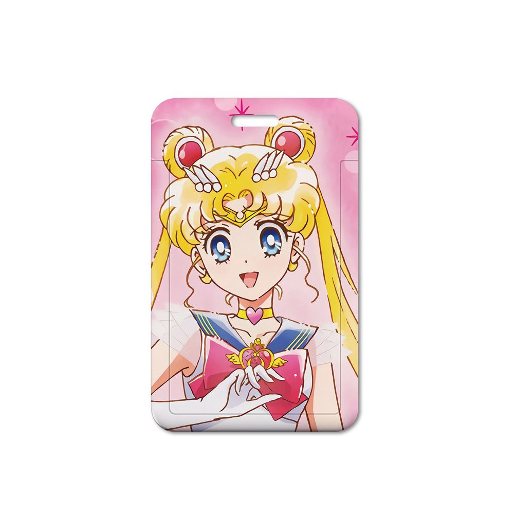 USNOW Cute Cartoon Card Holders Students Card Access Control Korean Card Case Bus Portable With Lanyard Key Rings Kawaii Keychains Card Storage Cover