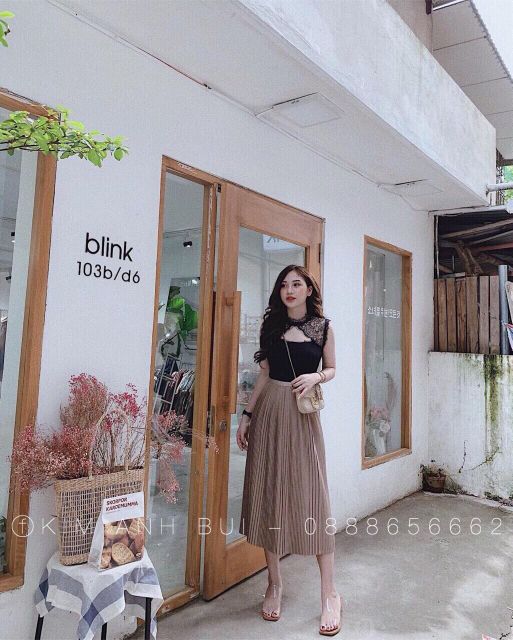 Chân váy dập li hàng Quảng Châu | BigBuy360 - bigbuy360.vn