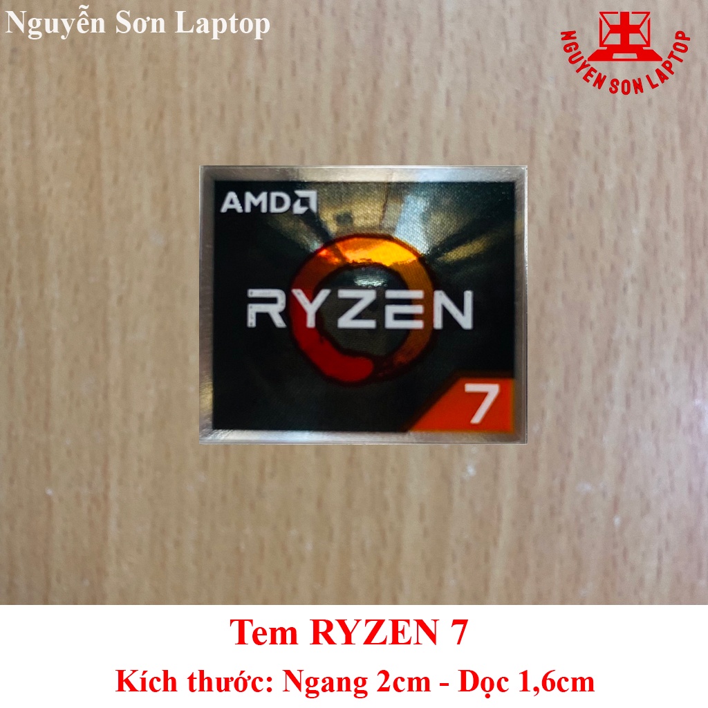 Sticker AMD RYZEN 3 / 5 / 7 Tem dán trang trí máy tính, Laptop
