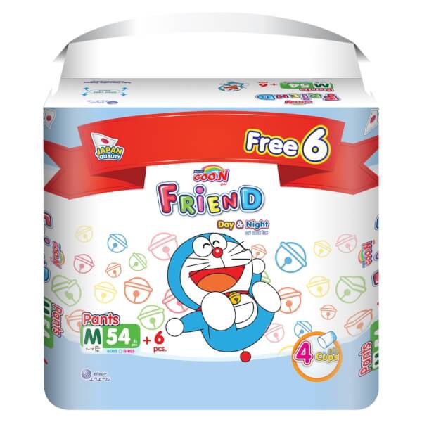 Bỉm / Tã quần Goo.N Friend Doremon gói cực đại size M 54 miếng (cho bé 7 - 12kg)