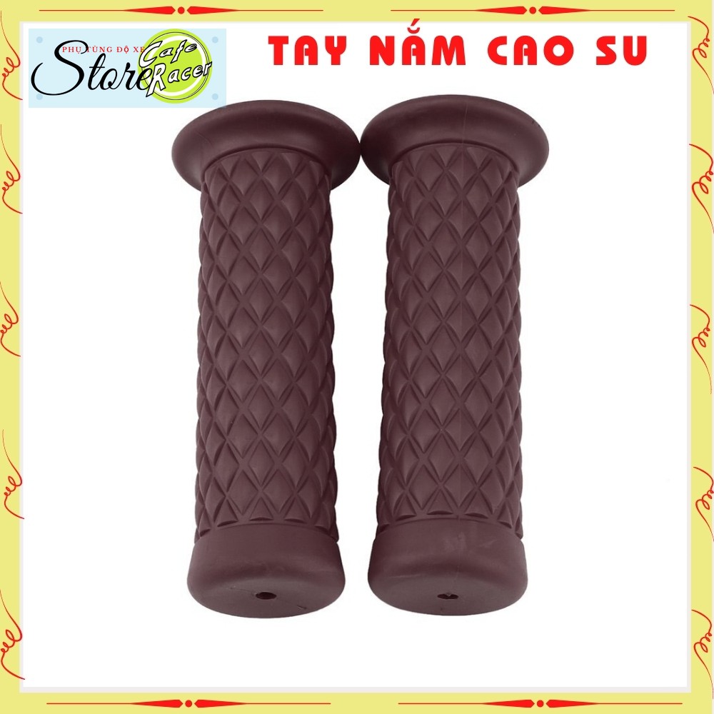 Phụ kiện tay nắm cao su vân quả trám êm ái cho dòng xe độ có mọi tay lái phổ thông tay lái 22mm