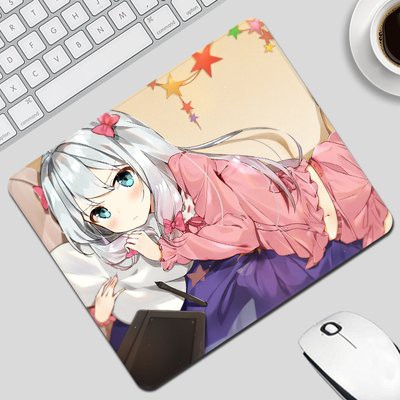 Miếng di chuột in hình EROMANGA SENSEI miếng kê chuột miếng lót chuột anime chibi tiện lợi