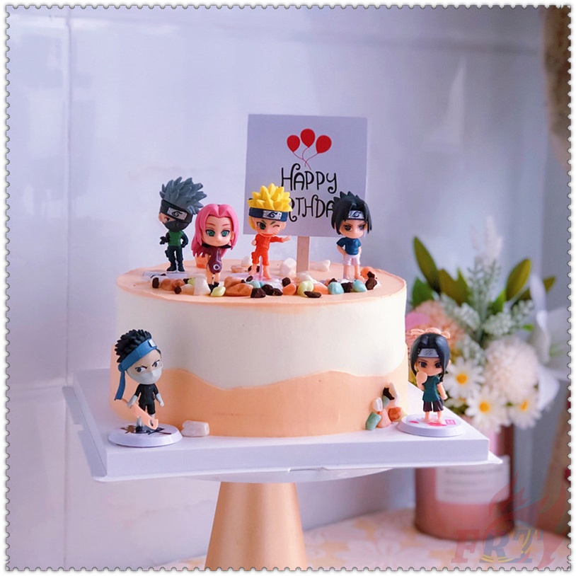 ♦ Nhân Vật Trong NARUTO Series 03 ♦ Set 6 Mô Hình Nhân Vật Phim Hoạt Hình NARUTO Trang Trí Bánh Kem