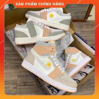 Giày thể thao air Jordan 1 Milan Hồng Đất cổ cao cổ thấp, Giày sneaker nam nữ JD1 cực chất Full Box