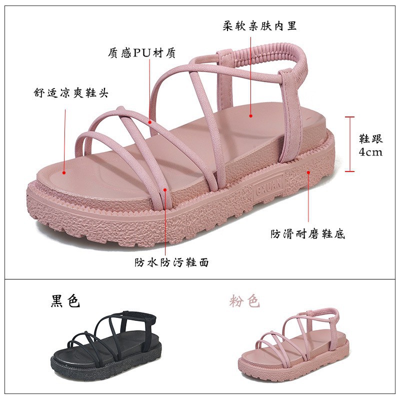 Sandal nữ đế bánh mì,sandal nữ dây chéo