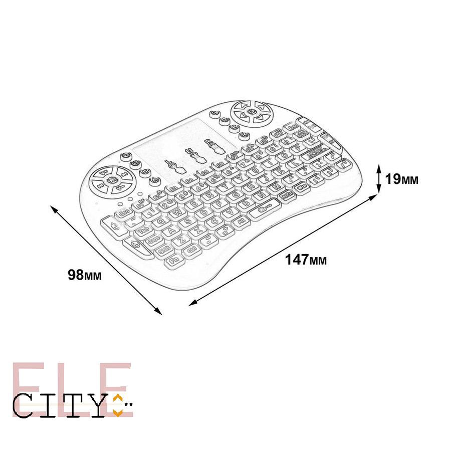 Bàn Phím Không Dây Mini 107ele 2.4ghz Với Chuột Cảm Ứng 3 Màu