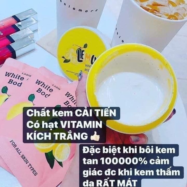 KEM LOTION BODY LEMON VITAMIN KÍCH TRẮNG CHÍNH HÃNG