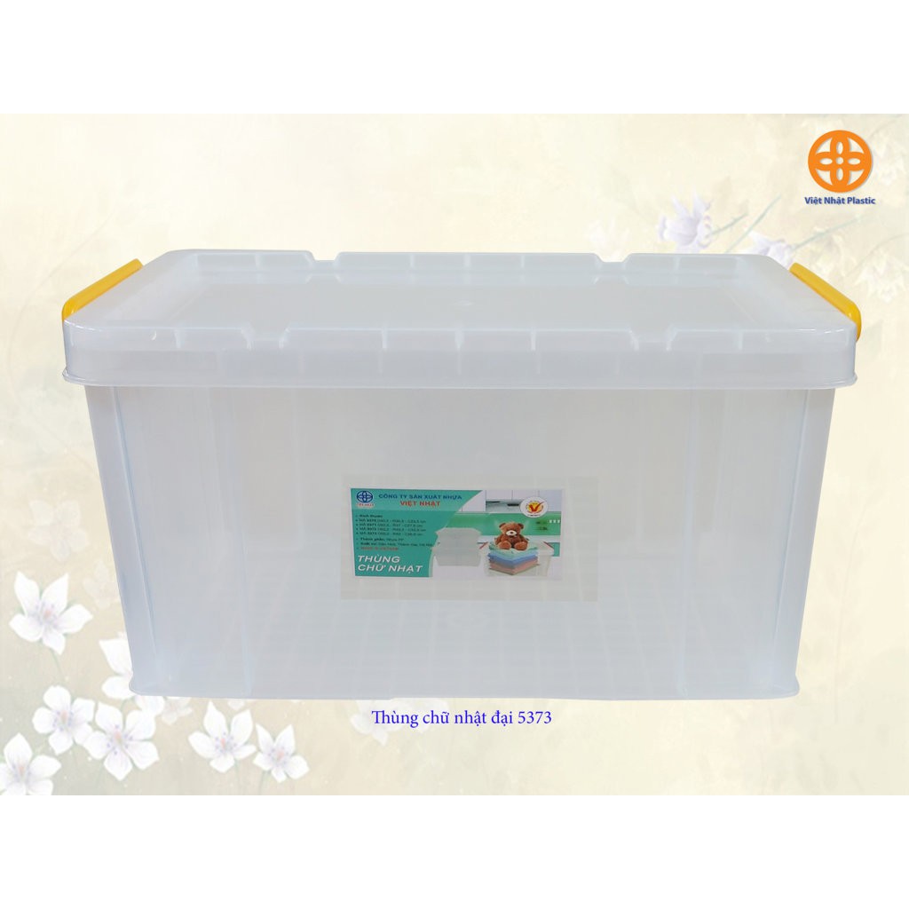 Thùng chữ nhật đại 5373 Nhựa Việt Nhật(100l)