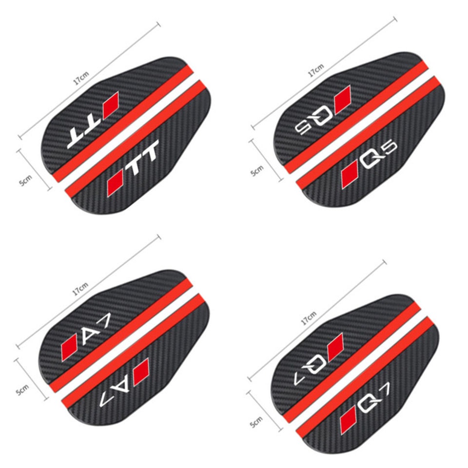 Set 2 Ốp Bảo Vệ Kính Chiếu Hậu Xe Hơi Audi A1 A3 A4 A5 A6 A7 Q3 Q5 Q7 Bằng Sợi Carbon