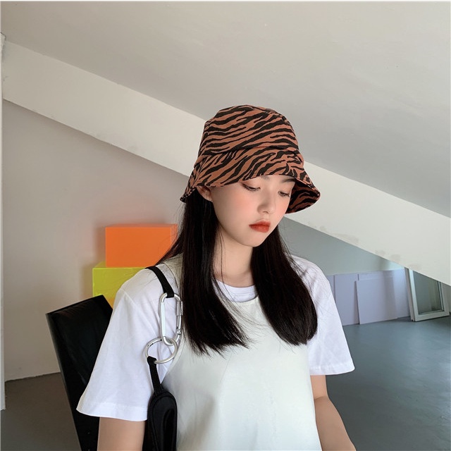 Mũ Bucket Nữ Vành Tròn Họa Tiết, Nón Tai Bèo Che Nắng Thời Trang Hàn Quốc