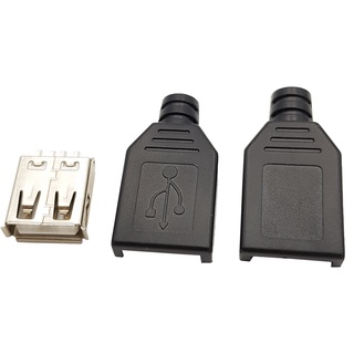 Đầu USB A Cái 4P kèm vỏ