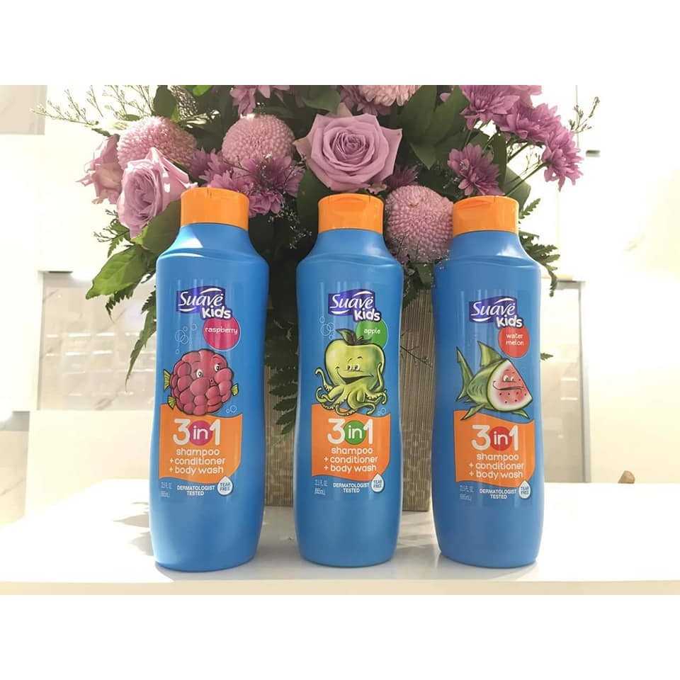 Sữa Tắm Gội Và Xả Cho Trẻ Em Suave Kids 3 In 1