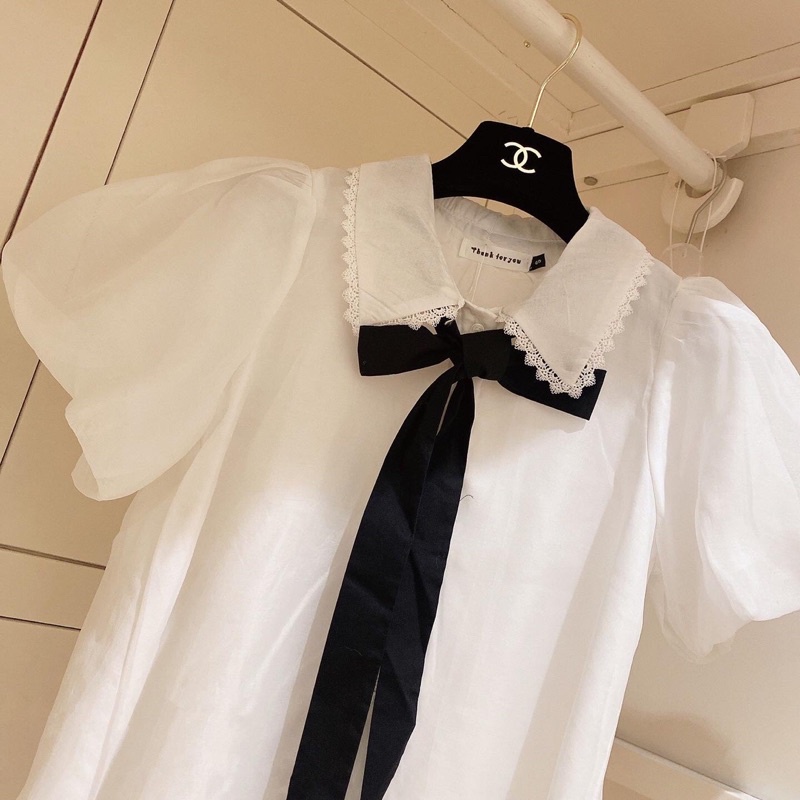 FOAMY TOP - Áo voan bồng tiểu thư