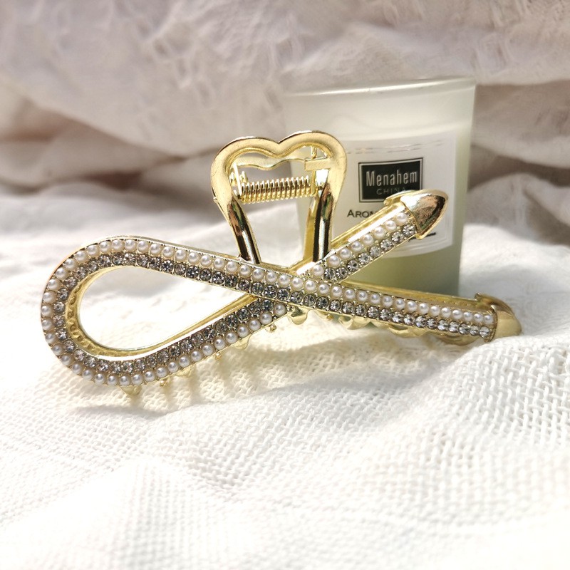 Kẹp tóc Hàn Quốc đính đá ngọc cặp tóc càng cua kim loại con cá thời trang xinh sang hottrend cho nữ Miituu KC