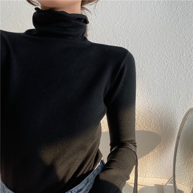 LEEVA - Áo len nữ cổ cao ôm body giữ nhiệt cá tính A191