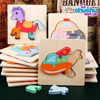 Ghép Hình Nổi 3D Bằng Gỗ Cho Bé Phát Triển Từ 18 tháng - 3 Tuổi