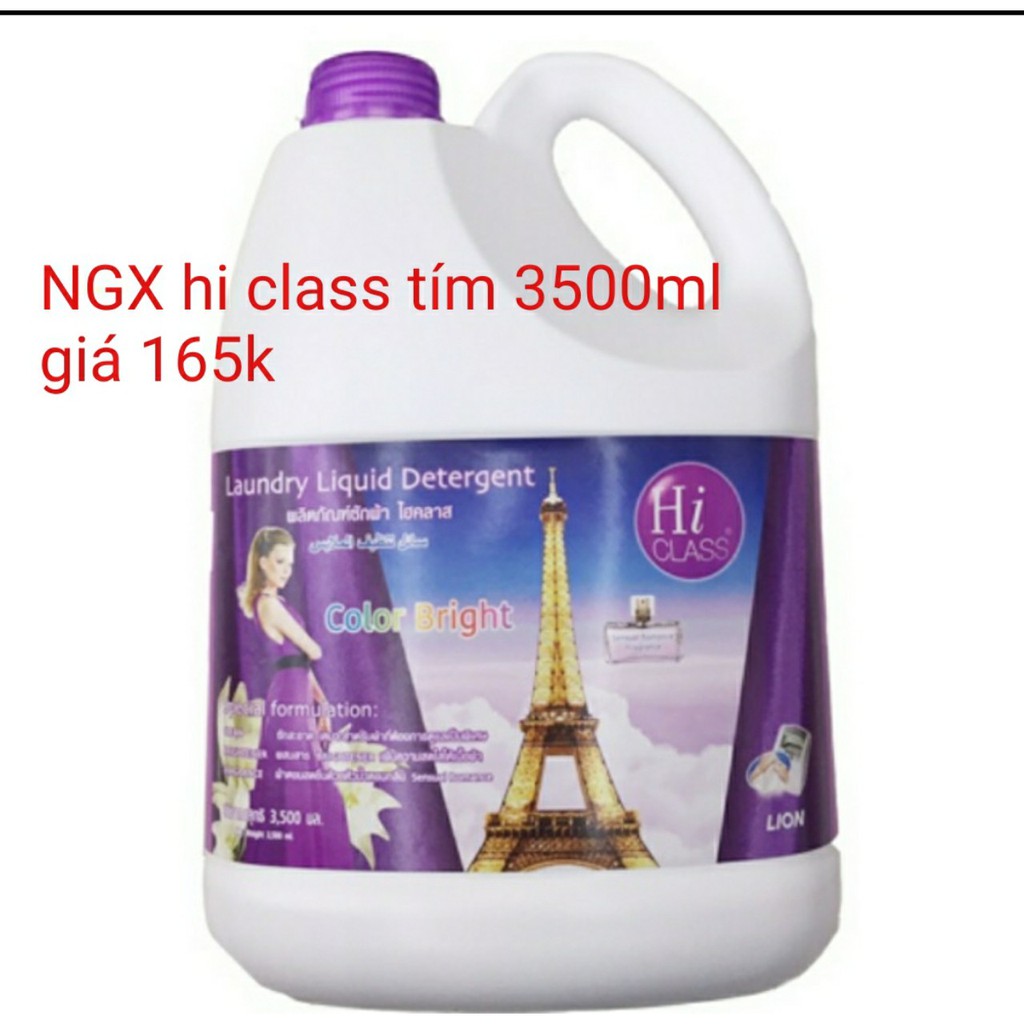 Nước giặt Hi Class Thái Lan can 3500ml- Màu tím